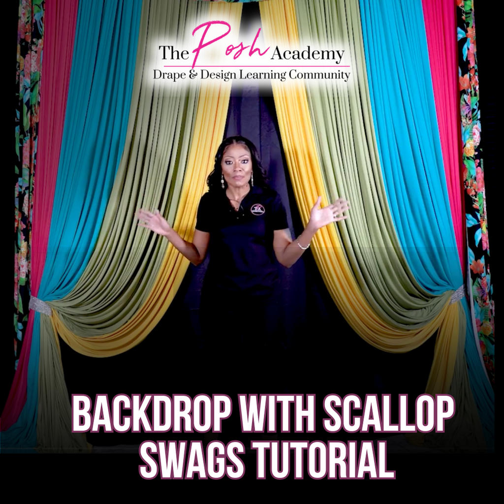 Double Layer Backdrop w/ Scallop Swags