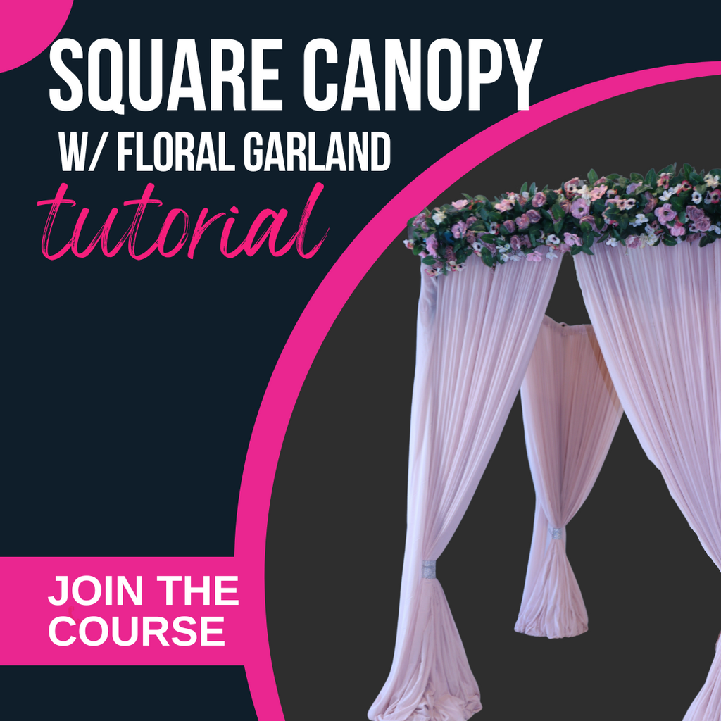 Square Canopy w/ Floral Garland Tutorial